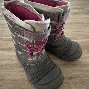 Size 9T Merrell Snow Boots 3.0 waterproof boots for toddler girls